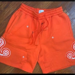 Orange Unisex sweat shorts